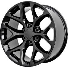 GMC Sierra Replica Wheels Snowflake - Gloss Black