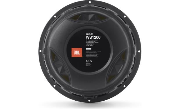 JBL Club WS1200 12" 1000 Watts Max Shallow Mount Subwoofer