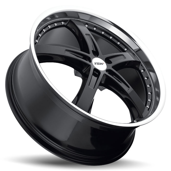 TSW Wheels Jarama -Gloss Black W/ Mirror lip cut